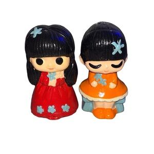 Vintage Japanese Salt & Pepper Shakers 3.5”H